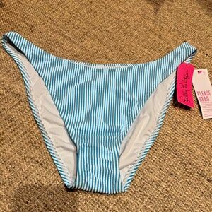 Lilly Pulitzer Seersucker Stripe Pico Hipcut Bikini - Size 12 - NWT